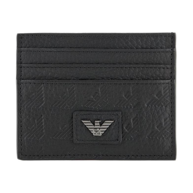 Картхолдер EMPORIO ARMANI Коровья кожа Визитницы Мужской Черный - изображение 1