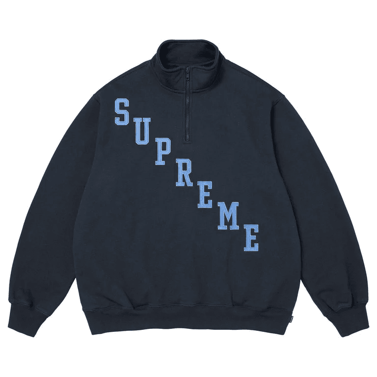 Кофта Supreme FW26 Week6 Slant Декоративная интарсия Полузастежка Свитшот Унисекс - изображение 1