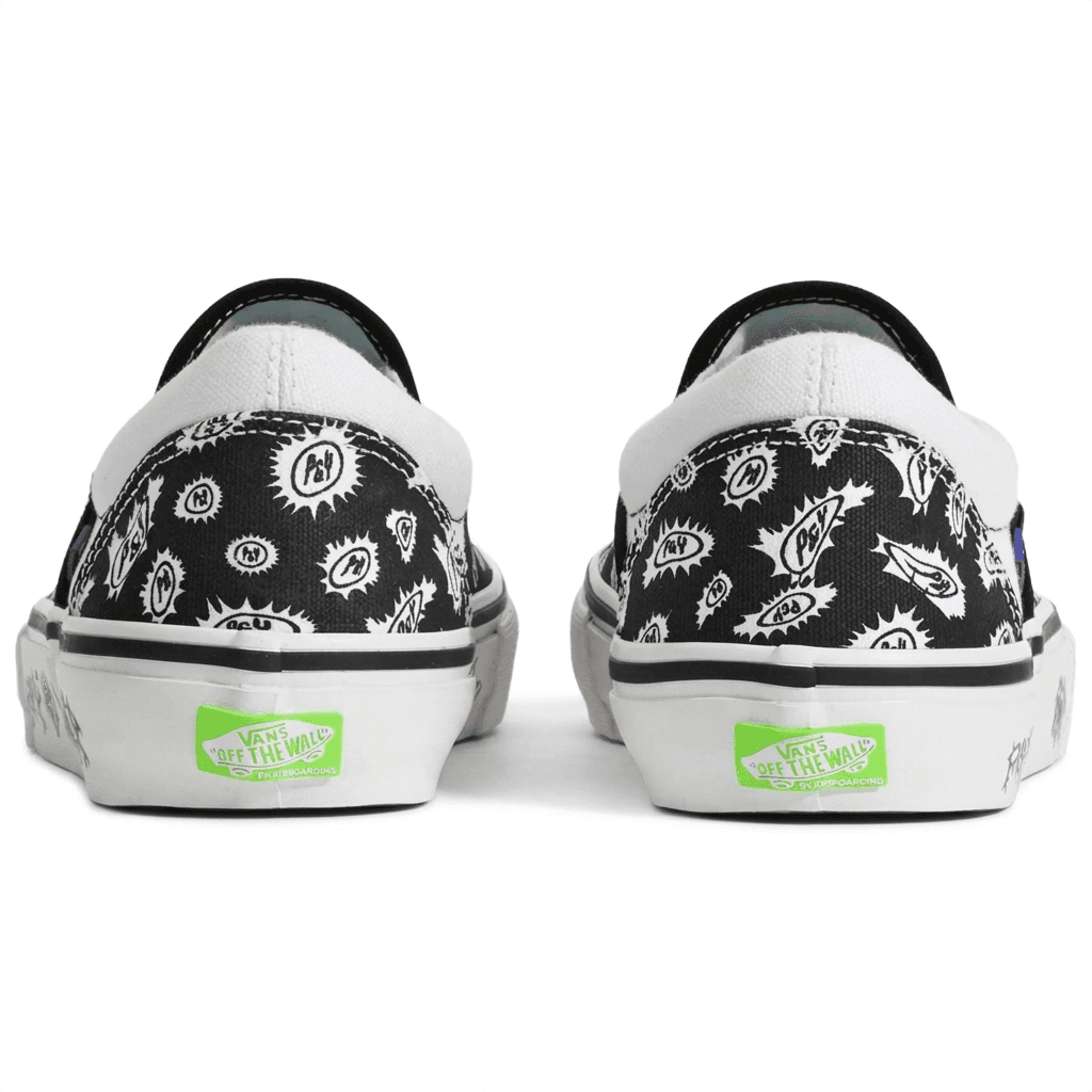 Кроссовки Vans X punkandyo Classic Slip-On Лоу-топы Скейтборд Обувь Унисекс Черный - изображение 3