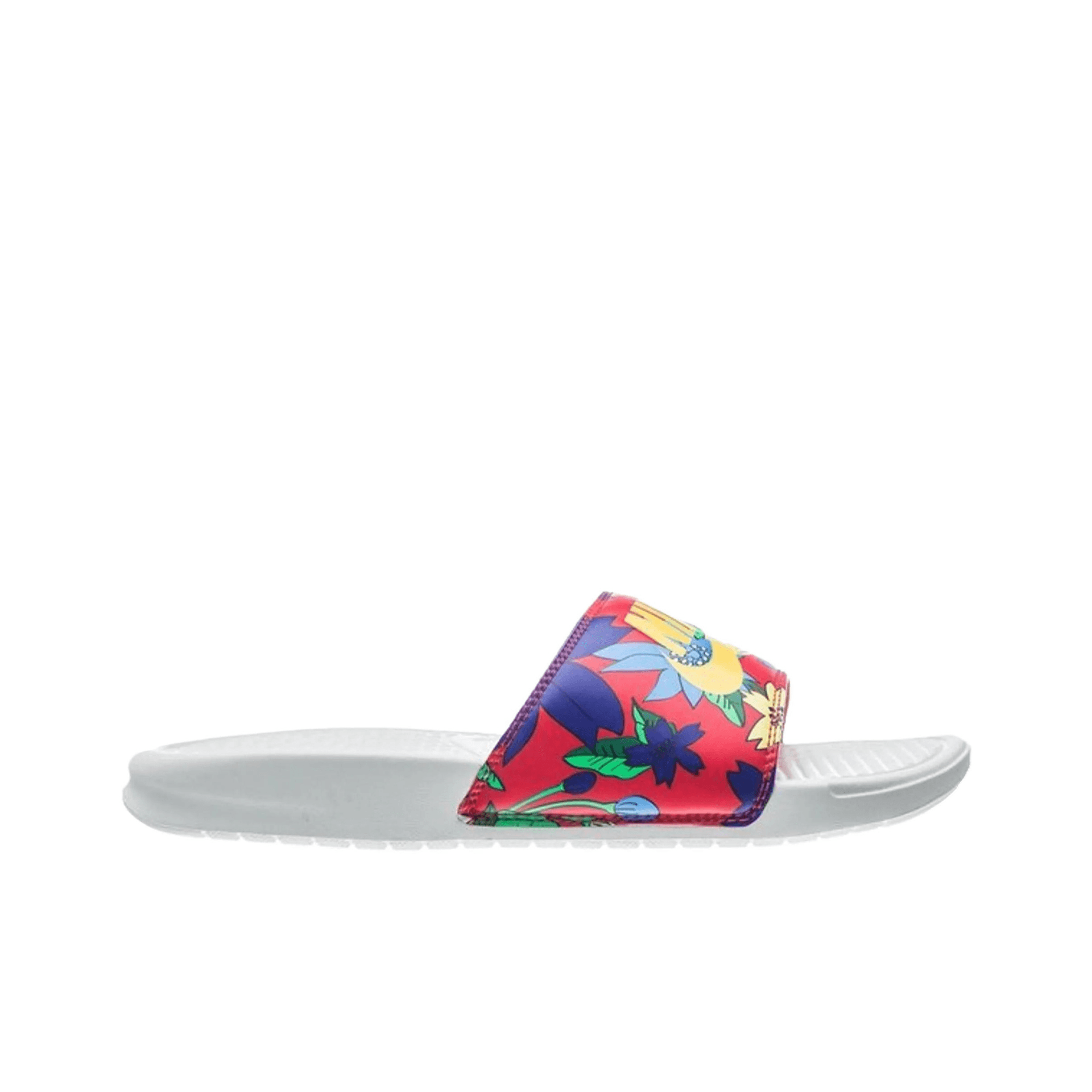 Сандалии NIKE Benassi JDI Print Шлепанцы Белый и красный Женские - изображение 2