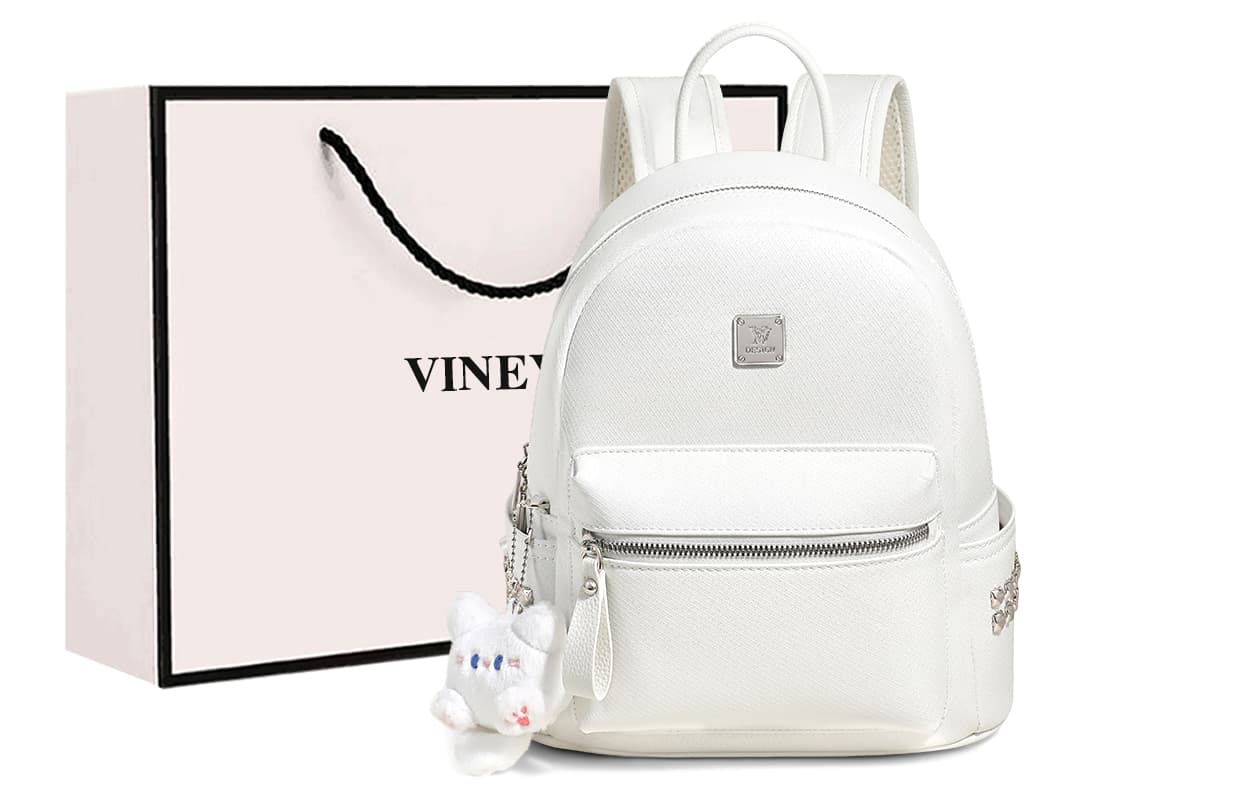 Рюкзак VINEY Синтетическая кожа Рюкзаки Обычный (стандартный) Women's White - изображение 2