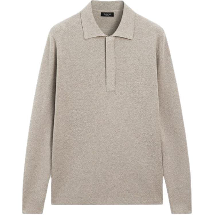 Поло Massimo Dutti Серо-коричневый Мужской Поло - изображение 1