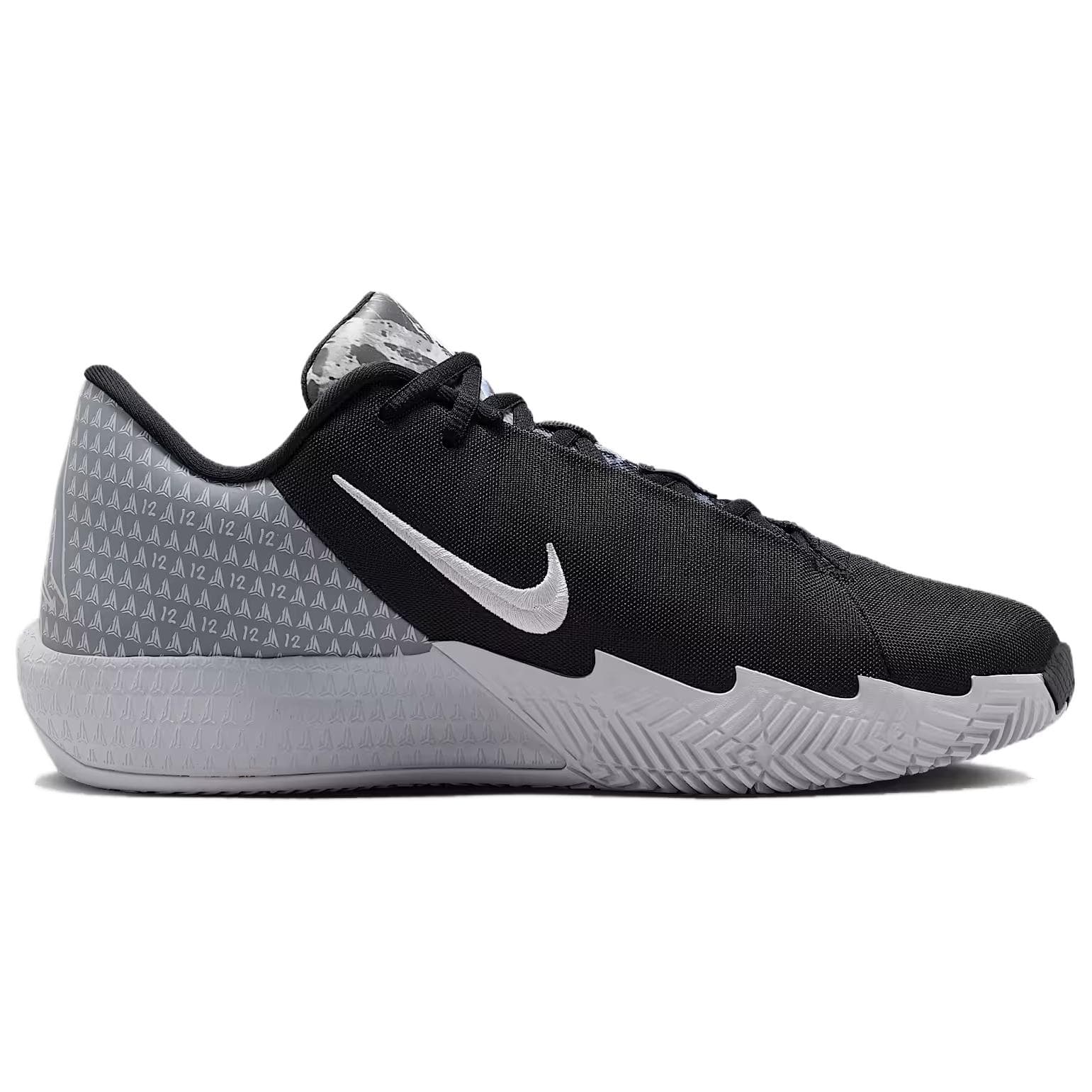 Кроссовки для баскетбола NIKE Twelve Time Oтскок Сцепление Лоу-топы Баскетбольные кроссовки Мужской Черный - изображение 2