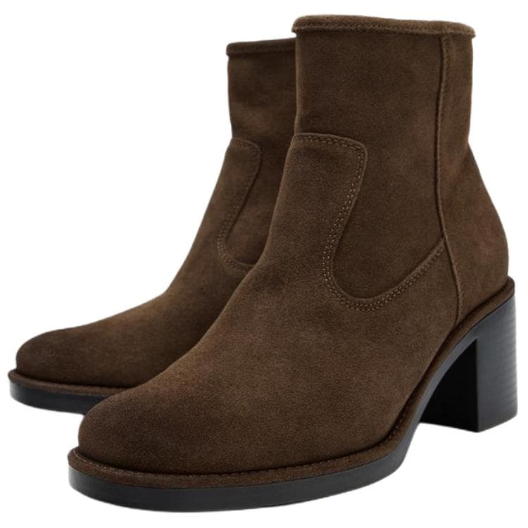 Сапоги zara Ботильоны Коричневый Женские - изображение 2