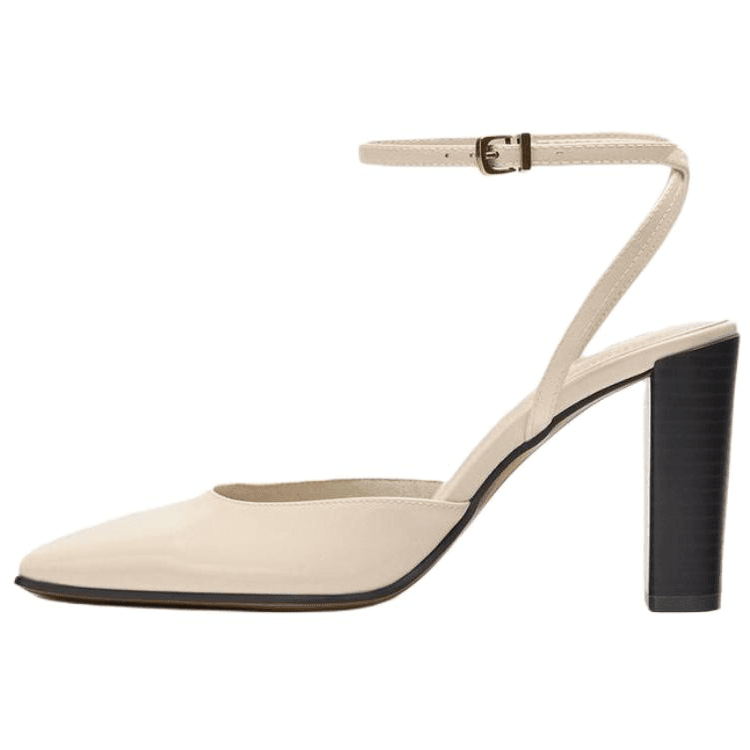 Туфли zara Грубый каблук Высокие каблуки Women's White - изображение 1