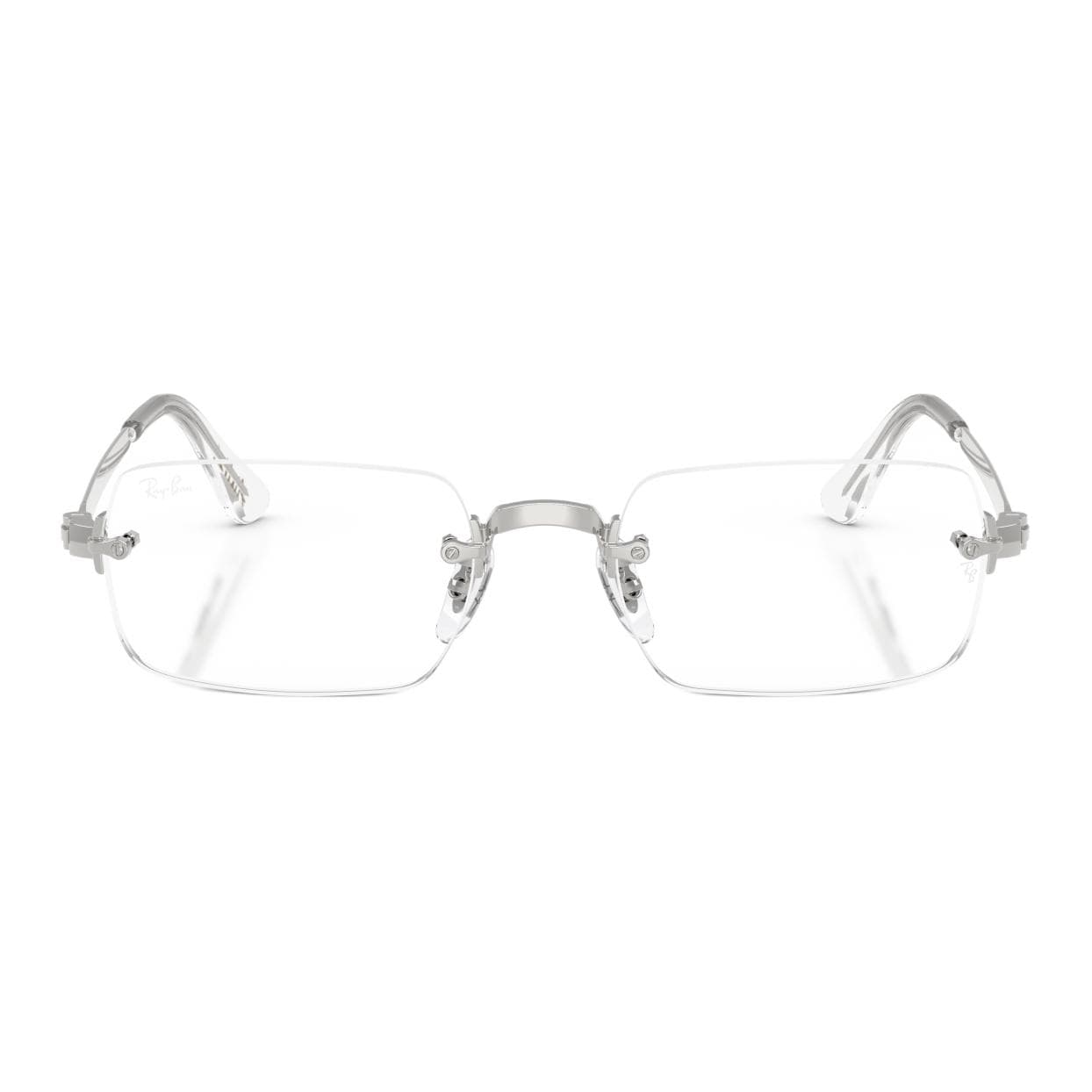 Оправа RayBan Металл Прямоугольная форма Очки с диоптриями Унисекс Серебряный - изображение 2