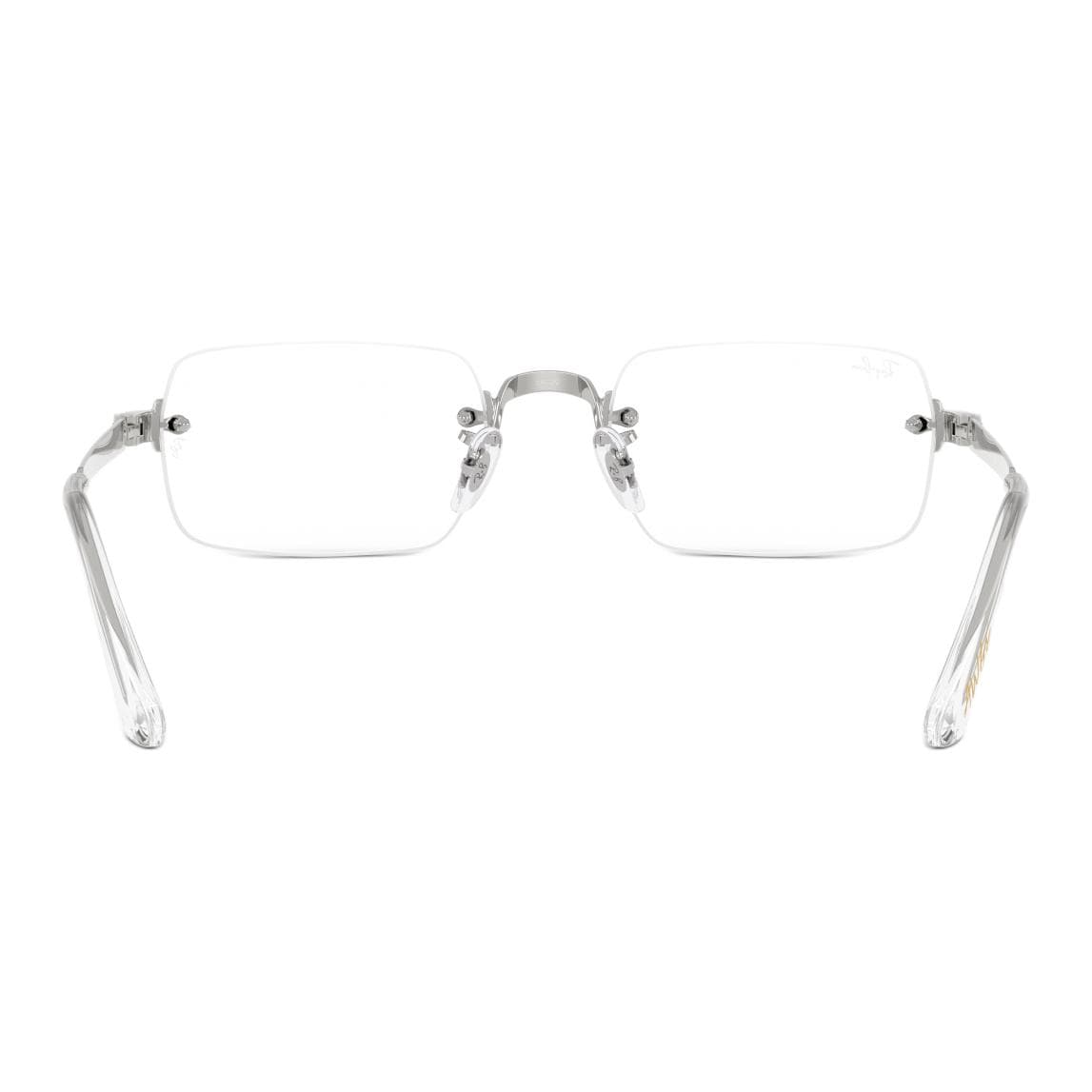 Оправа RayBan Металл Прямоугольная форма Очки с диоптриями Унисекс Серебряный - изображение 4