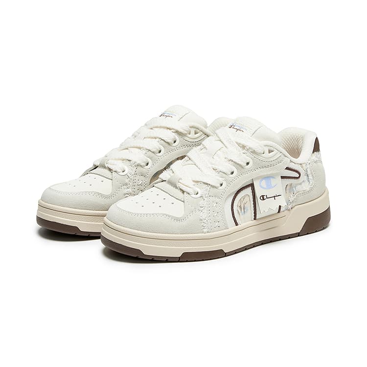 Кроссовки Champion Skate Shoes Low-Top Молочно-белый Какао-коричневый Унисекс - изображение 3