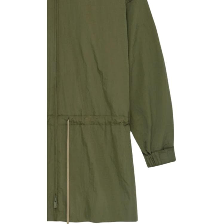 Ветровка Fear Of God Essentials Fall24 BACK to SCHOOL Вечнозеленый Военный стиль Мужской Тренч - изображение 4