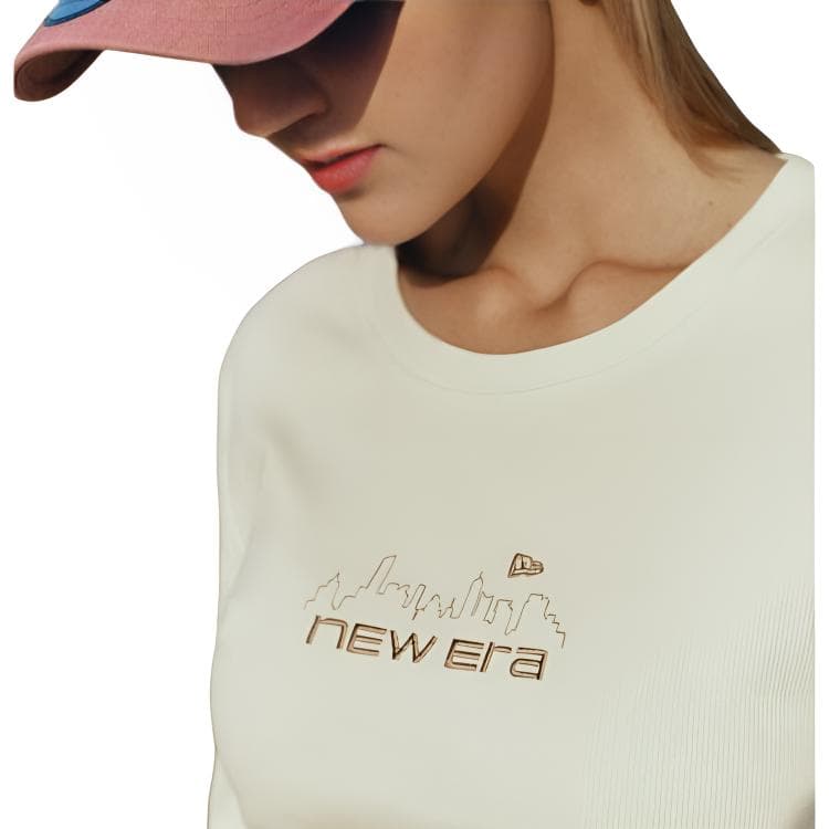 Футболка New Era Бежевый Абрикос Женские T-рубашки - изображение 5