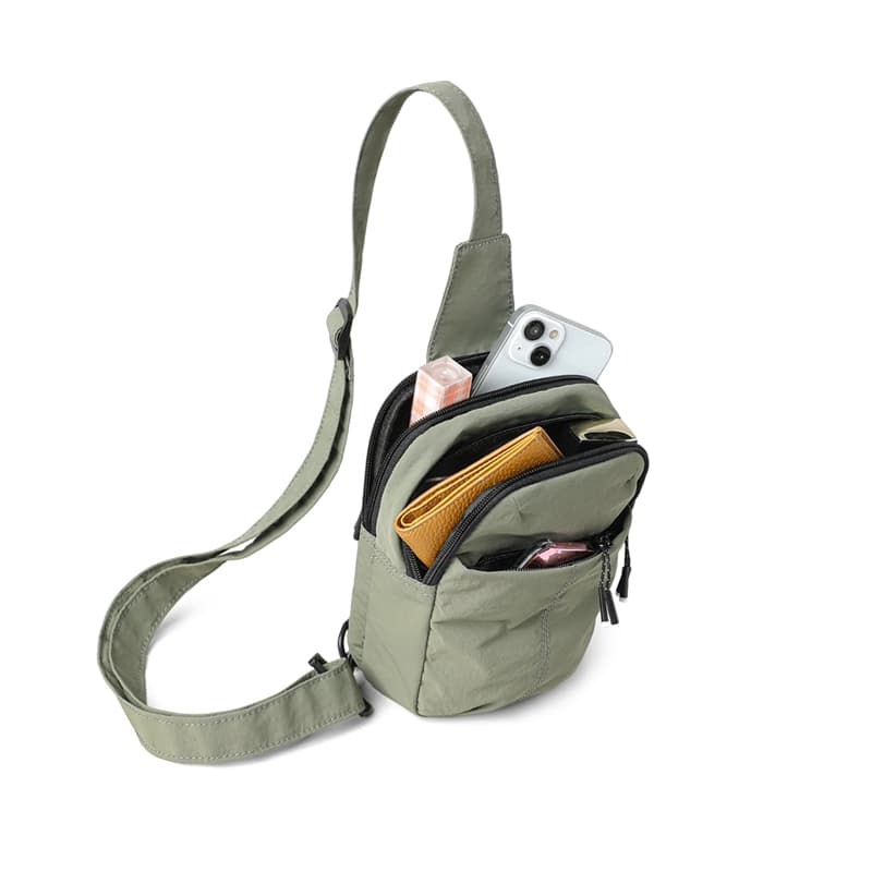 Нагрудная сумка VINEY Ткань Сумки слинг Мужской Зелёный - изображение 5