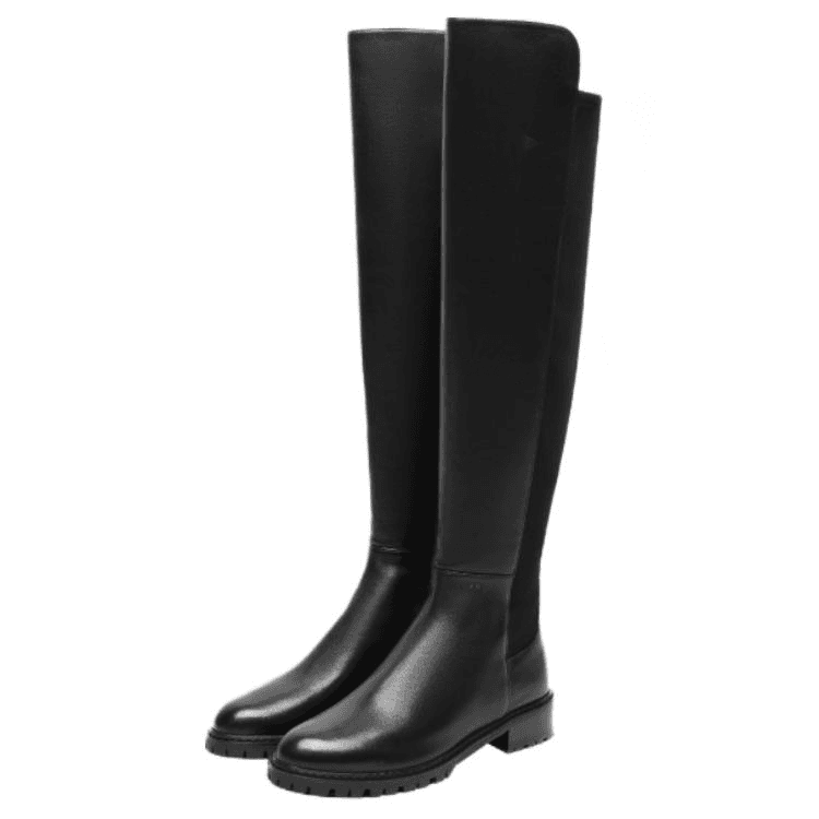 Ботинки Stuart Weitzman Sw 5050 Городские сапоги на высокий каблане 3 см женские черный наппа - изображение 3