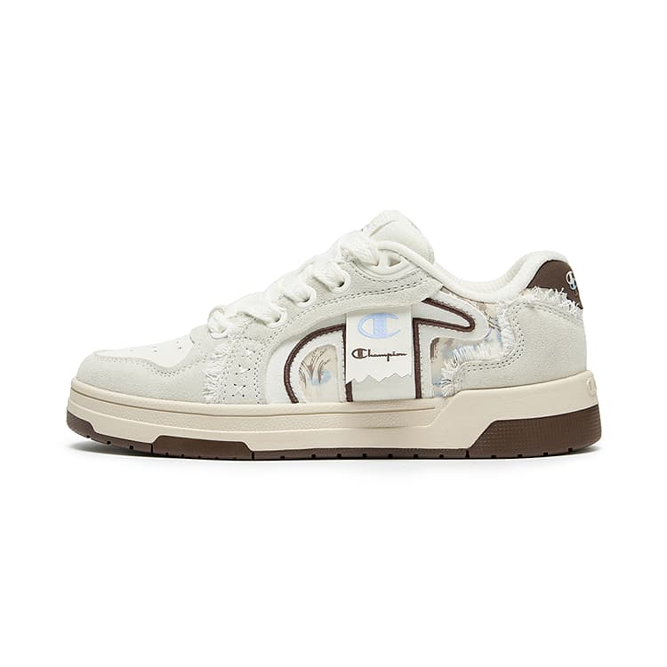 Кроссовки Champion Skate Shoes Low-Top Молочно-белый Какао-коричневый Унисекс - изображение 1