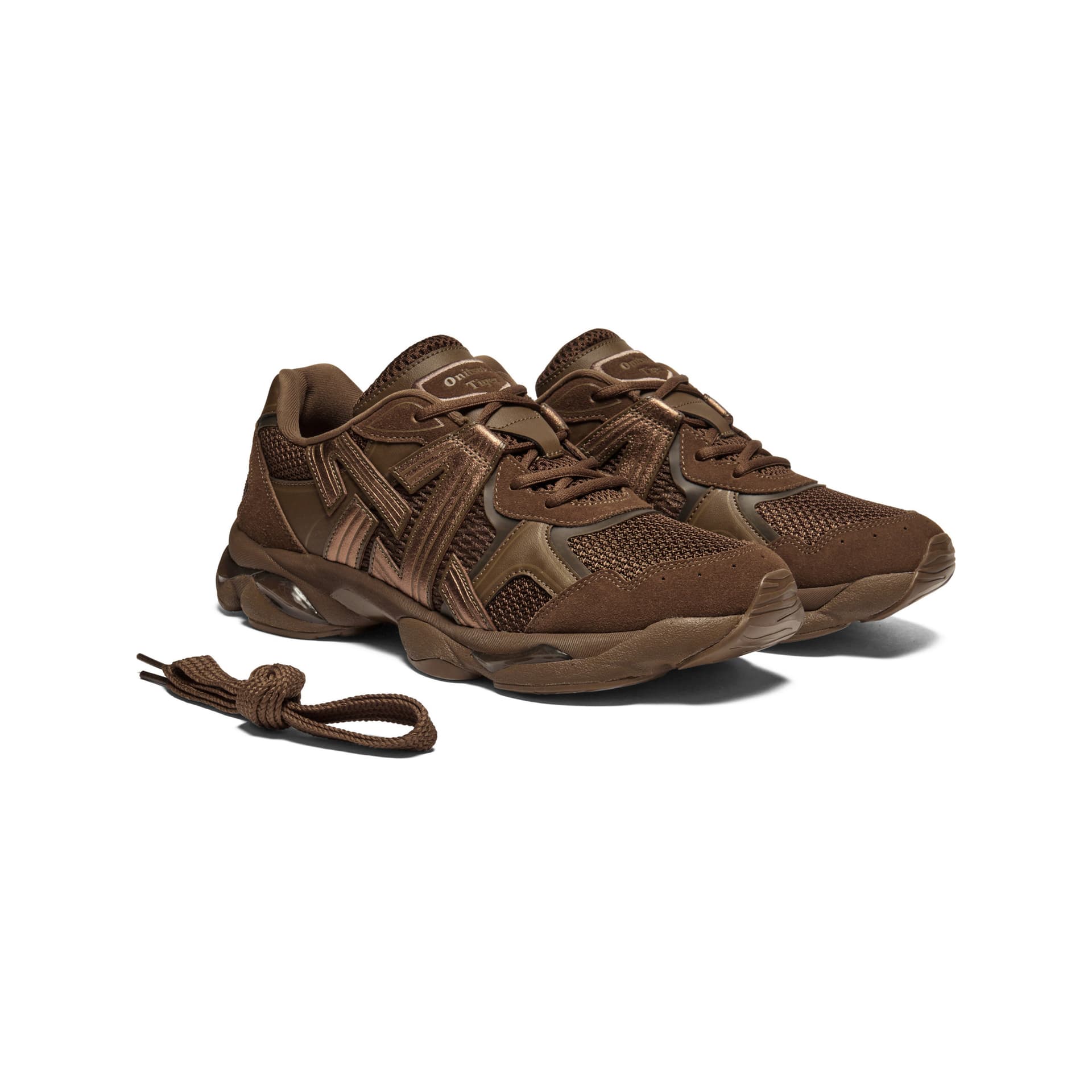 Кроссовки Onitsuka Tiger TIGRUN Повседневная обувь Лоу-топы Темно-кофейный Унисекс - изображение 3