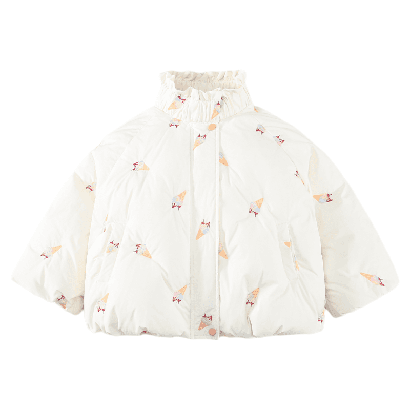 SHIBU D9537-Мультяшный Конус Утеплённая Пуховая Куртка Экрю Kids Утеплённые Куртки - изображение 1