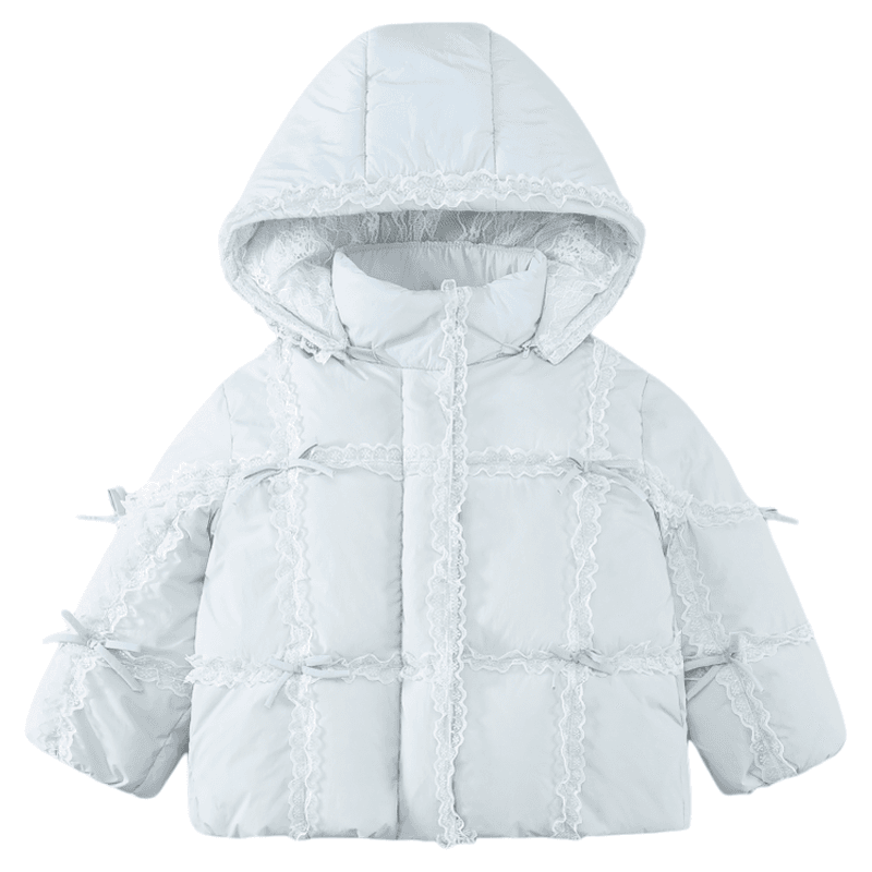 SHIBU D9583-Кружевная отделка Пуховая куртка Синий Kids Утеплённая куртка - изображение 1
