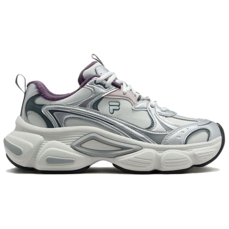 Кроссовки FILA FUSION LUNA Теплоизоляционный Лоу-топы Массивные кроссовки Женские Серо-серебристый - изображение 2