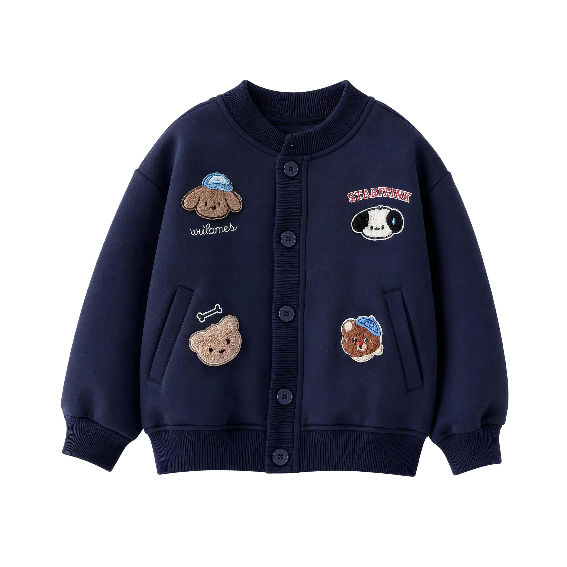 Кофта SHIBU Q8119-Мультяшный Свитшот Пальто Темно-синий Kids Куртки - изображение 1