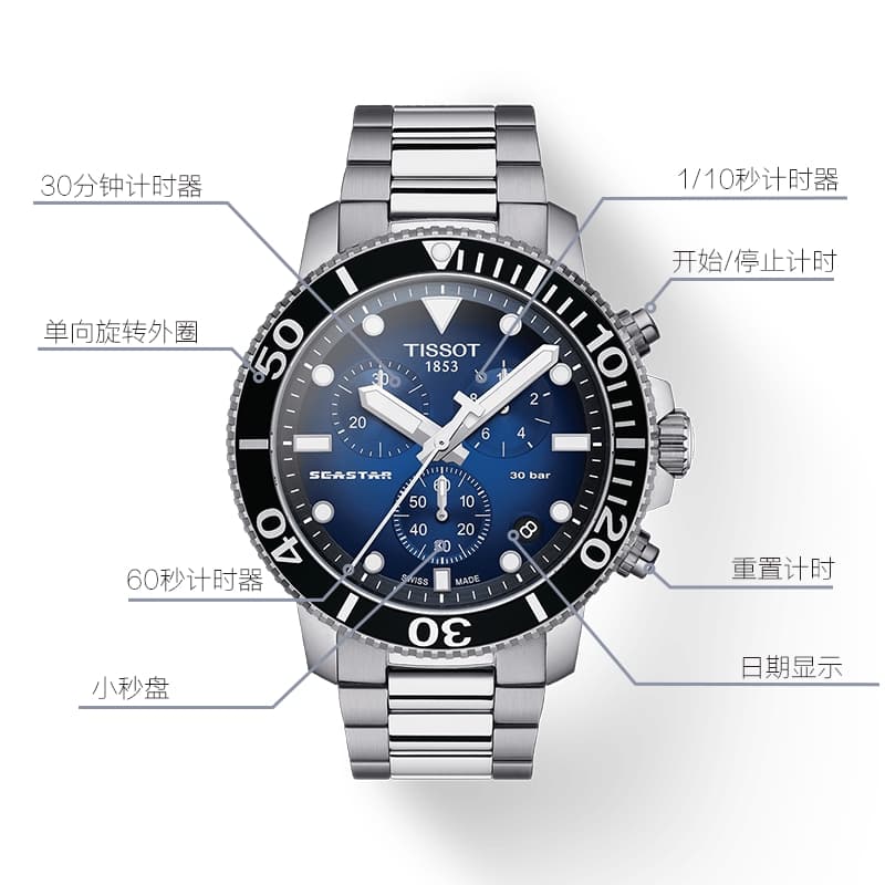 Часы Tissot Seastar T120.417.11.041.01 - изображение 2