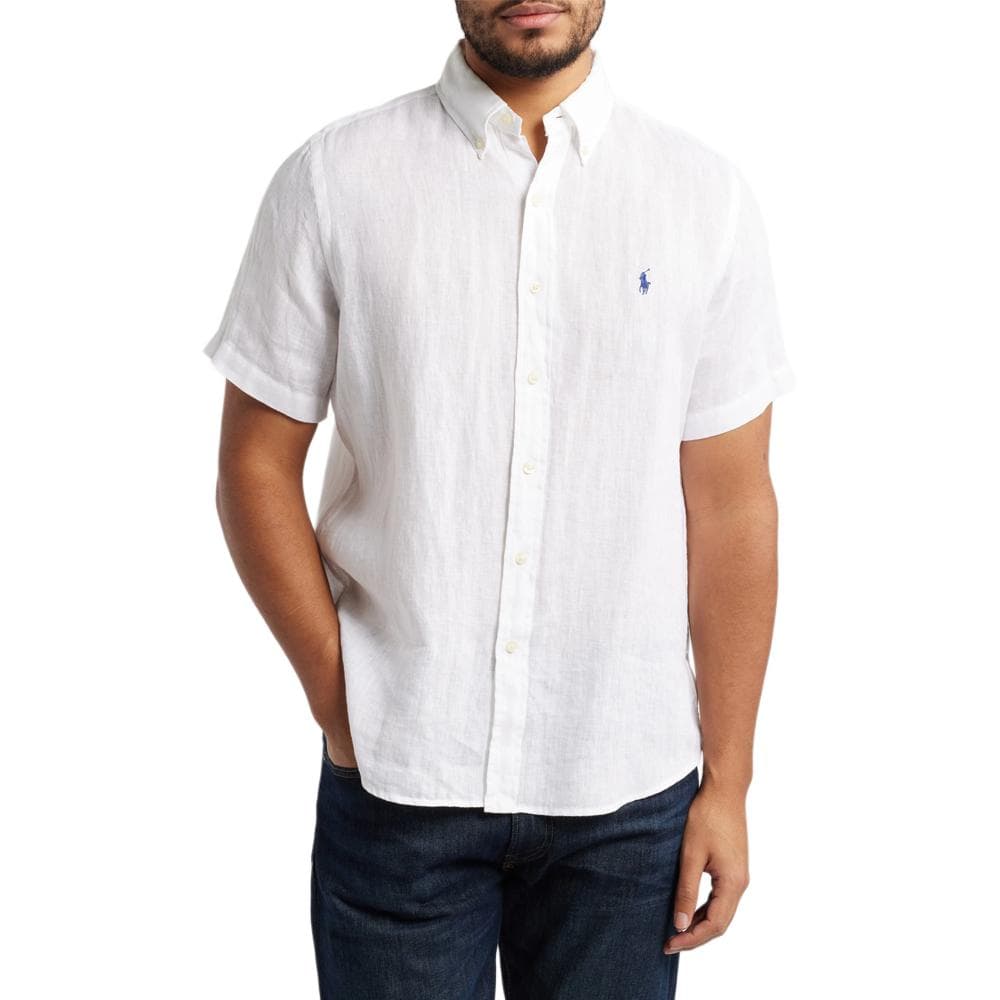 Рубашка Polo Ralph Lauren Printed Pocket Shirt White — фото 2