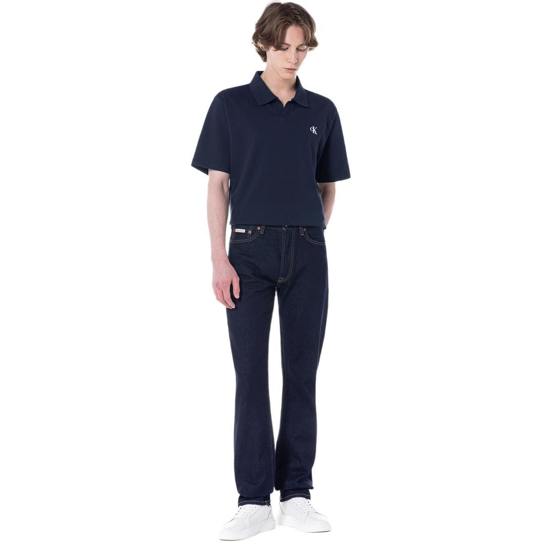 Штаны Calvin Klein Jeans Straight Leg Denim Deep Blue — фото 8