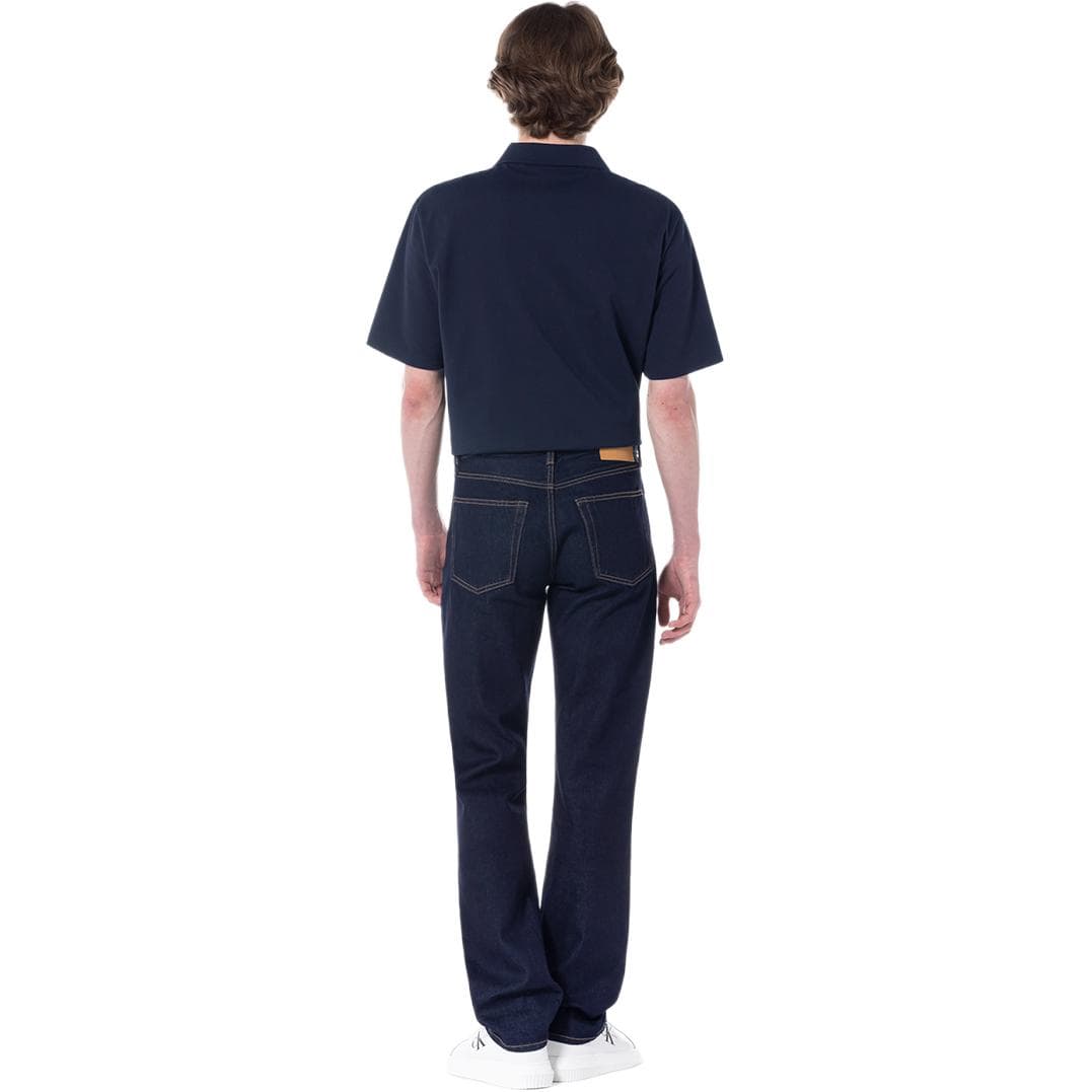 Штаны Calvin Klein Jeans Straight Leg Denim Deep Blue — фото 9