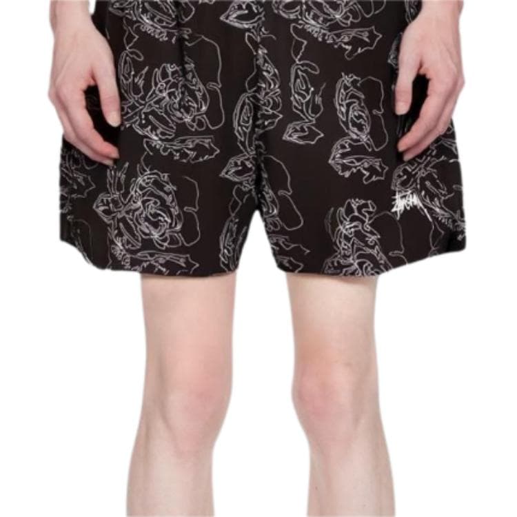 Шорты Stussy Embroidered Floral Shorts Black - изображение 6