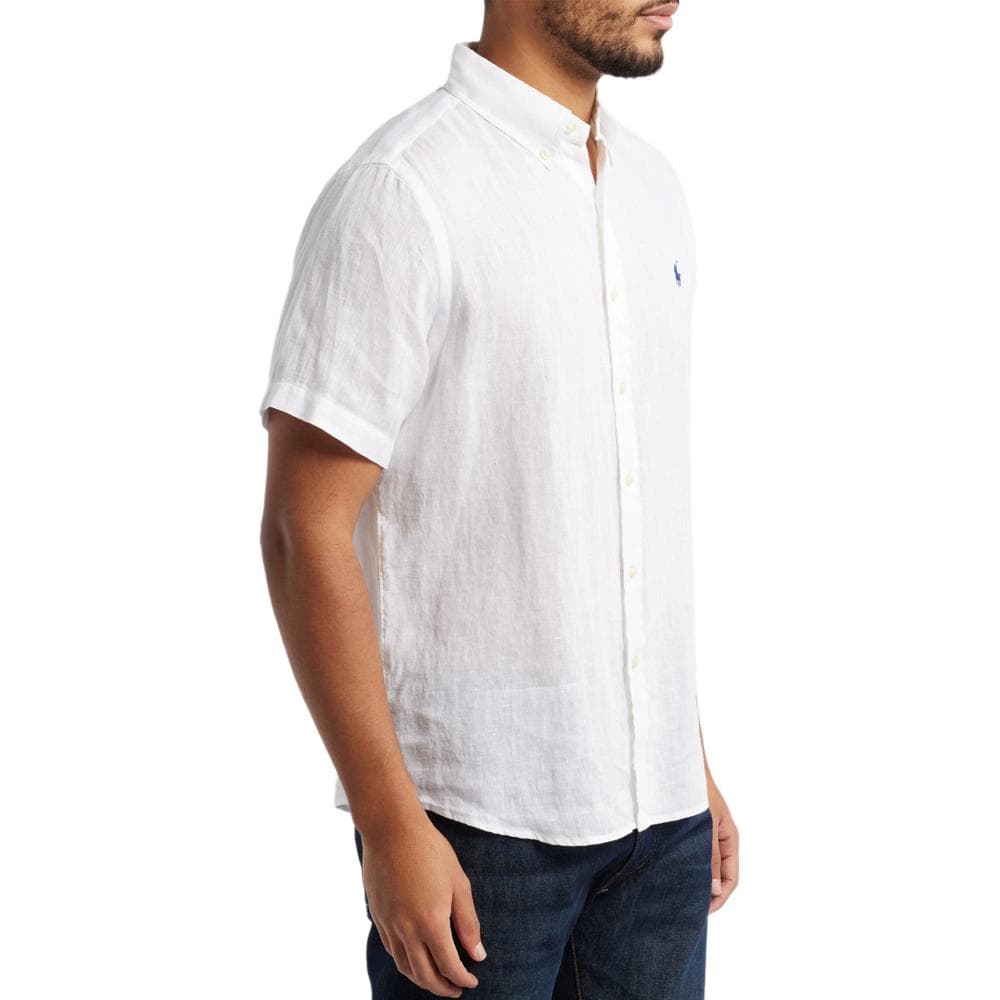 Рубашка Polo Ralph Lauren Printed Pocket Shirt White — фото 4