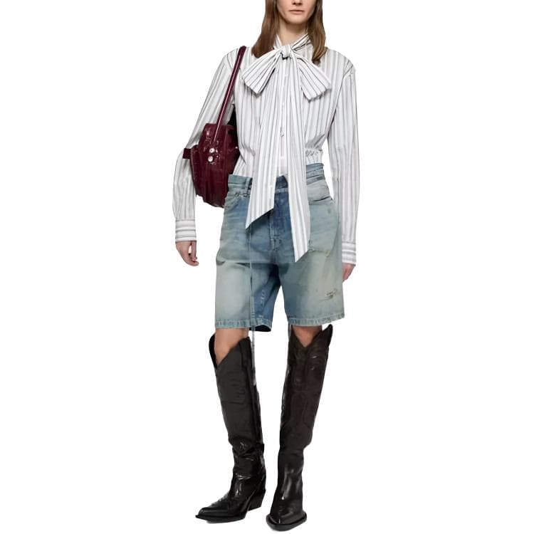 Джинсовые шорты Acne SS26 - изображение 3