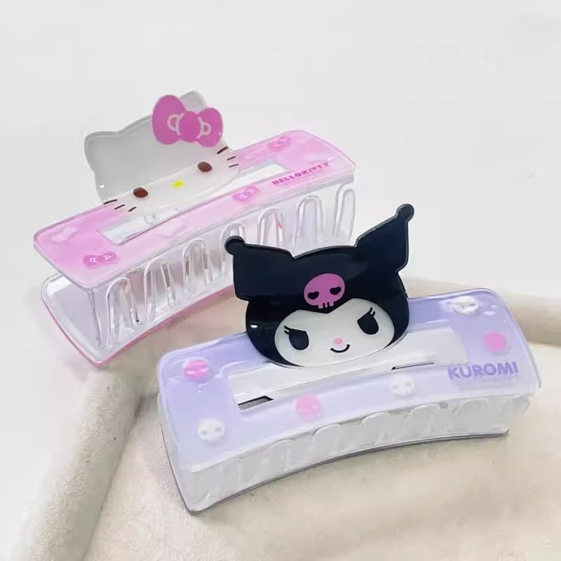 Заколка Sanrio Hello Kitty My Melody Премиум Высокое качество Акриловые Заколки для волос Женские - изображение 1