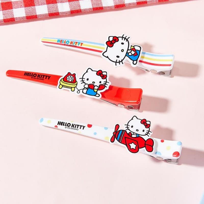Заколка Sanrio Хелло Китти Мультяшный Красный синий Большой Акрил Заколка для волос Женский - изображение 4