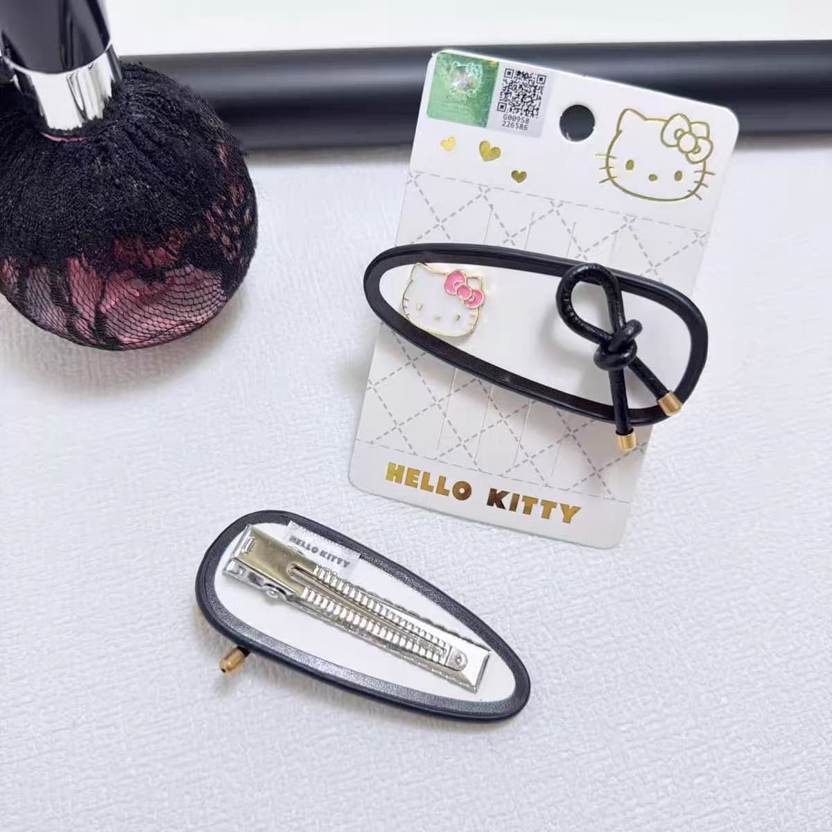 Заколка Санрио Hello Kitty Акрил Кожа PU (полиуретан) Заколки для волос Женские - изображение 2
