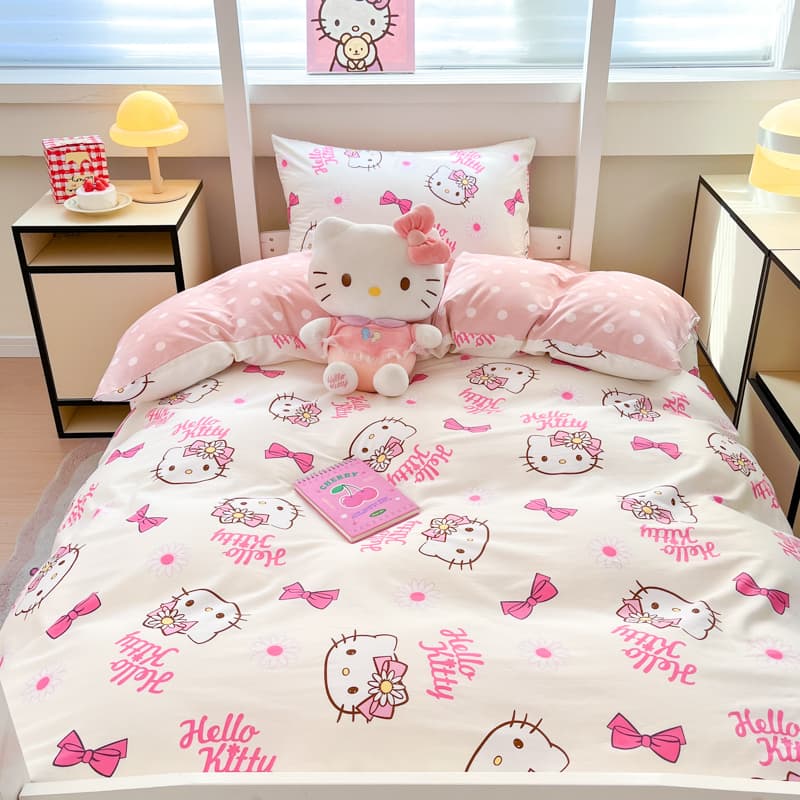 Sanrio X HelloKitty 100% хлопок Постельное белье Набор Magic Цветочный - изображение 3