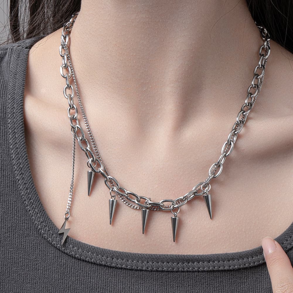 Ожерелье OWO Титановые стальные ожерелья унисекс - изображение 2