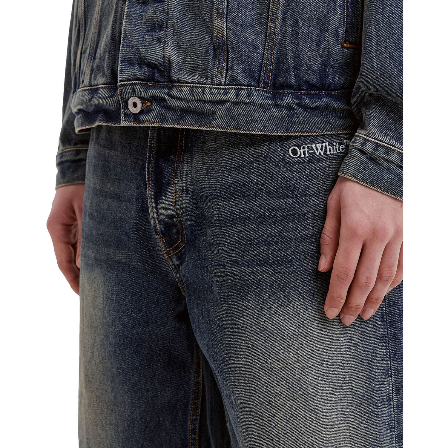 Джинсовые шорты OFF-WHITE - изображение 6