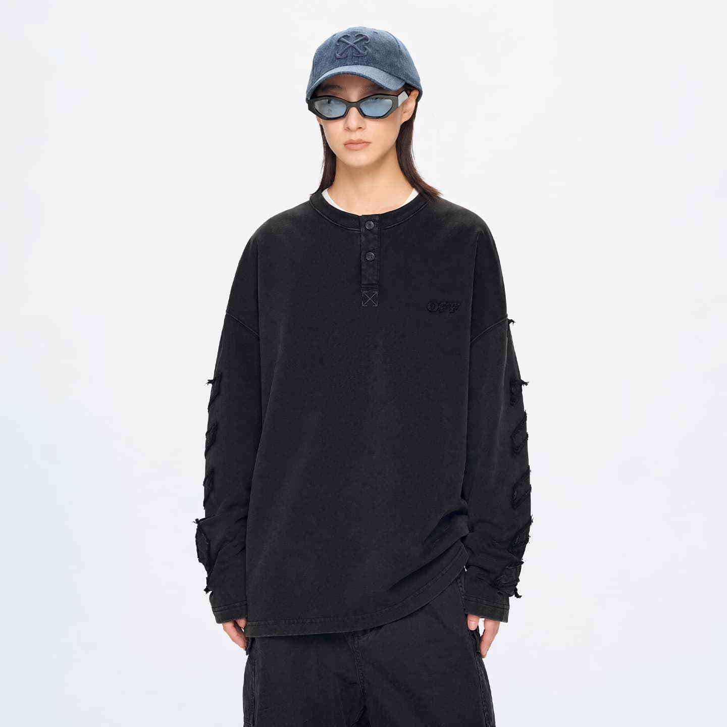 Худи OFF-WHITE Черные Женские Толстовка - изображение 5