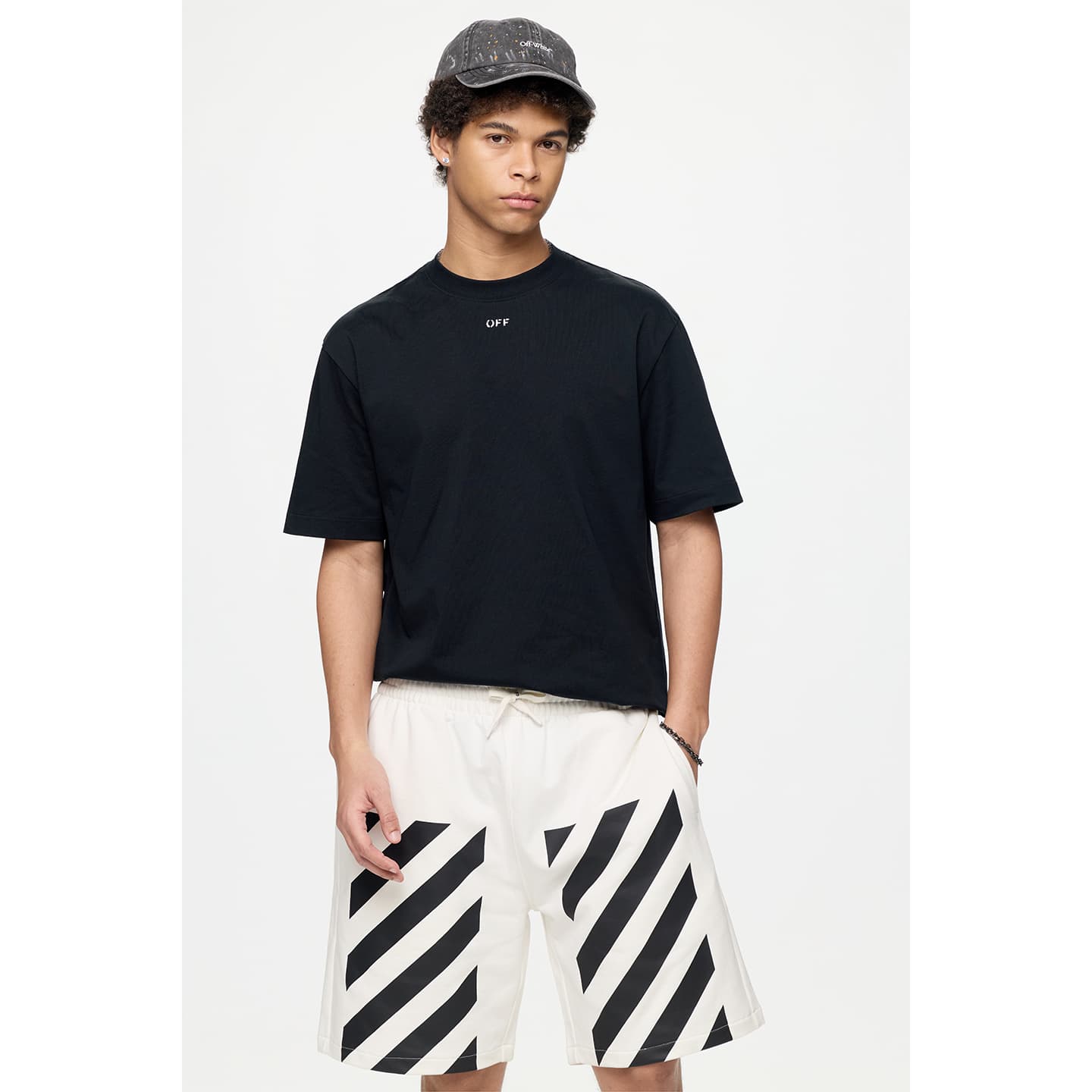 Футболка OFF-WHITE Унисекс футболка с пиксельным принтом и градиентом в модном премиум стиле - изображение 6