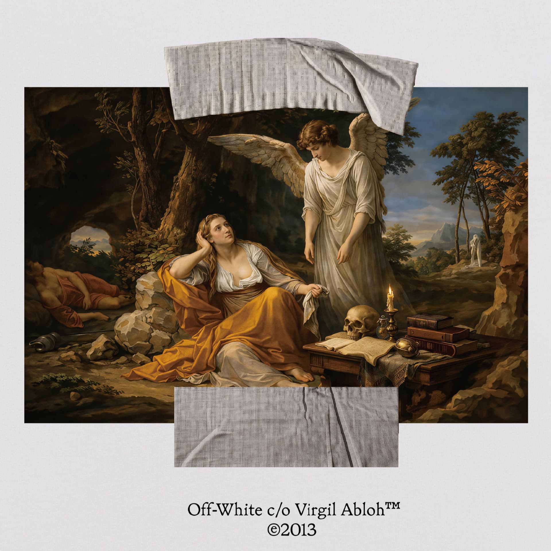 Футболка OFF WHITE Короткий рукав T-рубашка унисекс подарочный набор в коробке - изображение 4