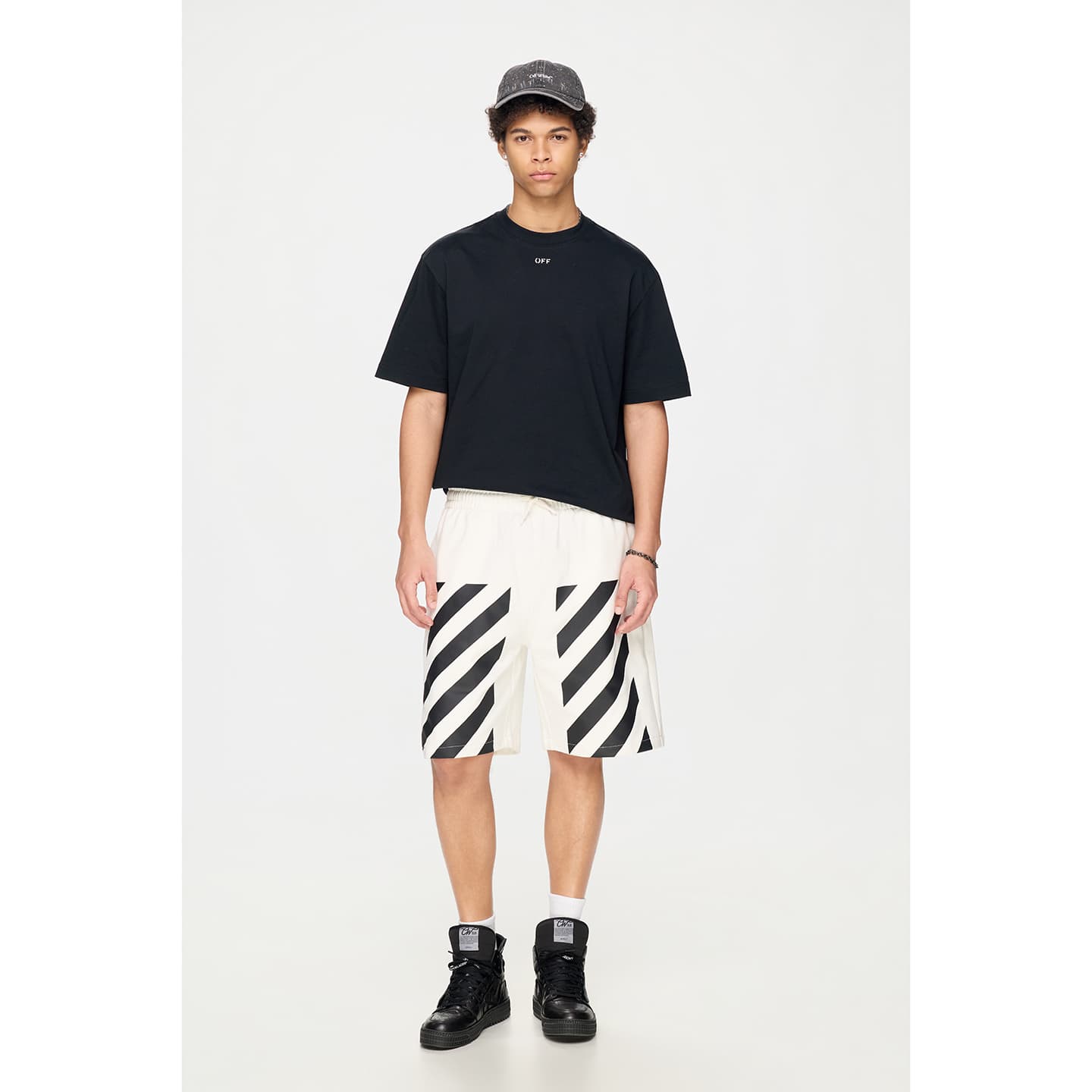 Футболка OFF-WHITE Унисекс футболка с пиксельным принтом и градиентом в модном премиум стиле - изображение 3