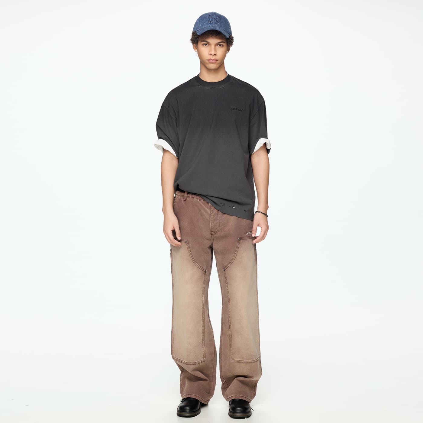 Футболка OFF WHITE Короткий рукав T-рубашка унисекс подарочный набор в коробке - изображение 5