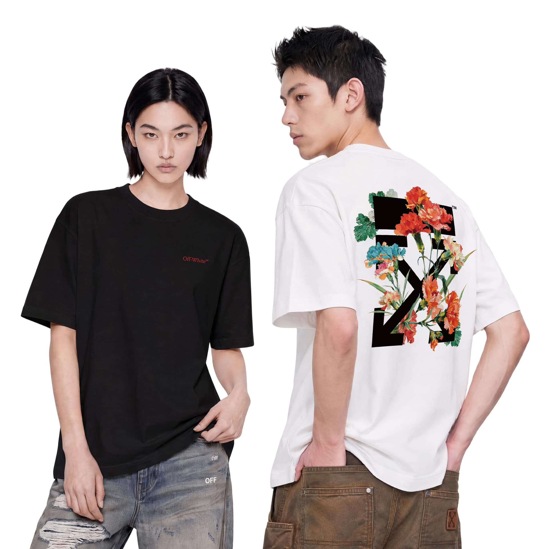 Футболка OFF WHITE Короткий рукав T-рубашка унисекс подарочный набор в коробке - изображение 4