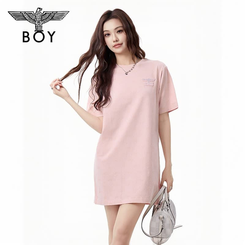 Платье BOY LONDON Короткий Sleeved Платье Женские Розовый - изображение 3