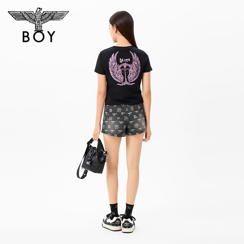 Футболка Boy London Черные Женские T-рубашки - изображение 5