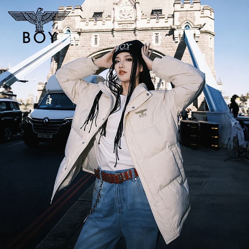 Зимняя куртка Boy London Экрю Унисекс Пуховики - изображение 3