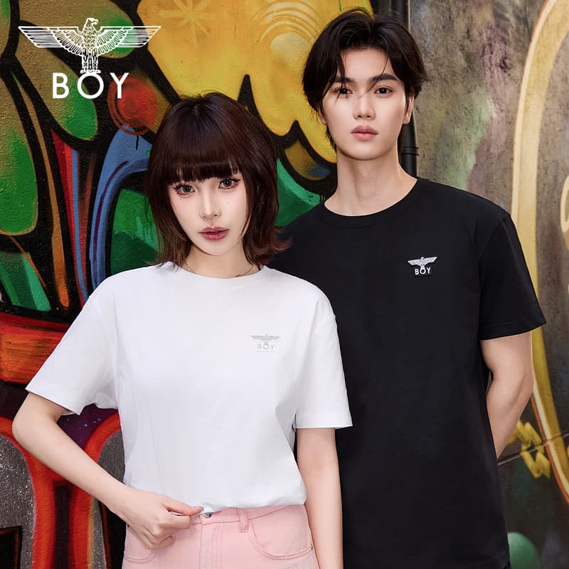 Футболка BOY LONDON SS25 T-Shirt Белый Логотип Унисекс Черный - изображение 3