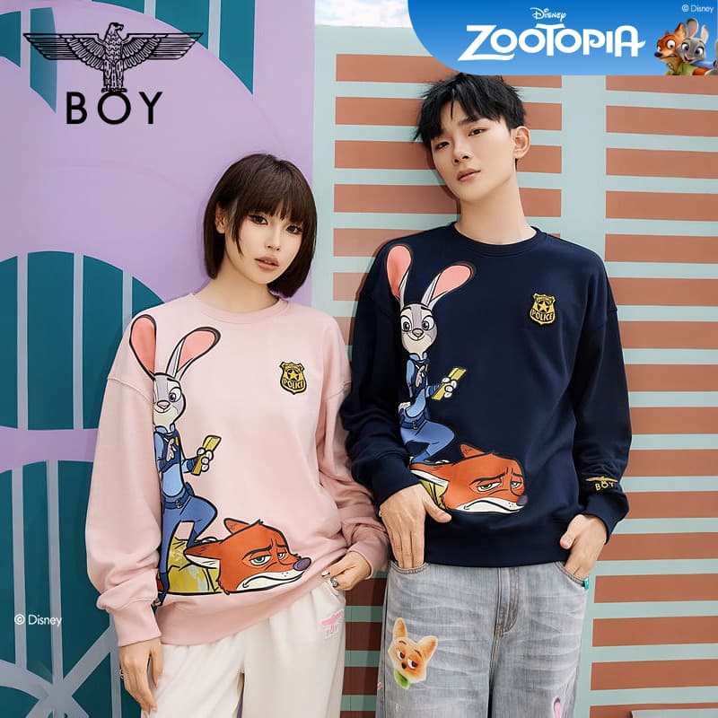 Худи Boy London Zootopia, Collaboration Темно-синий Унисекс Толстовка - изображение 2