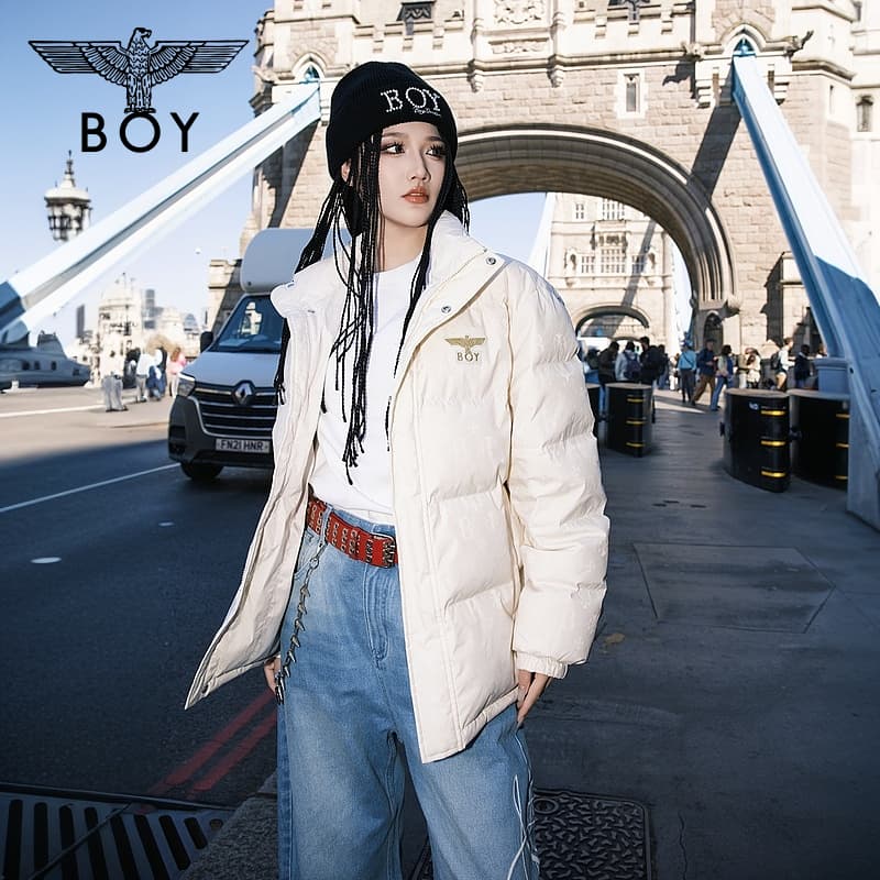 Зимняя куртка Boy London Экрю Унисекс Пуховики - изображение 4