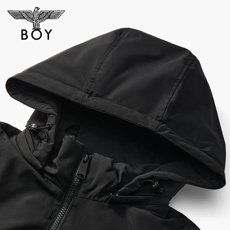 Зимняя куртка пуховик BOY LONDON Хлопковый пуховик унисекс черного цвета - изображение 3