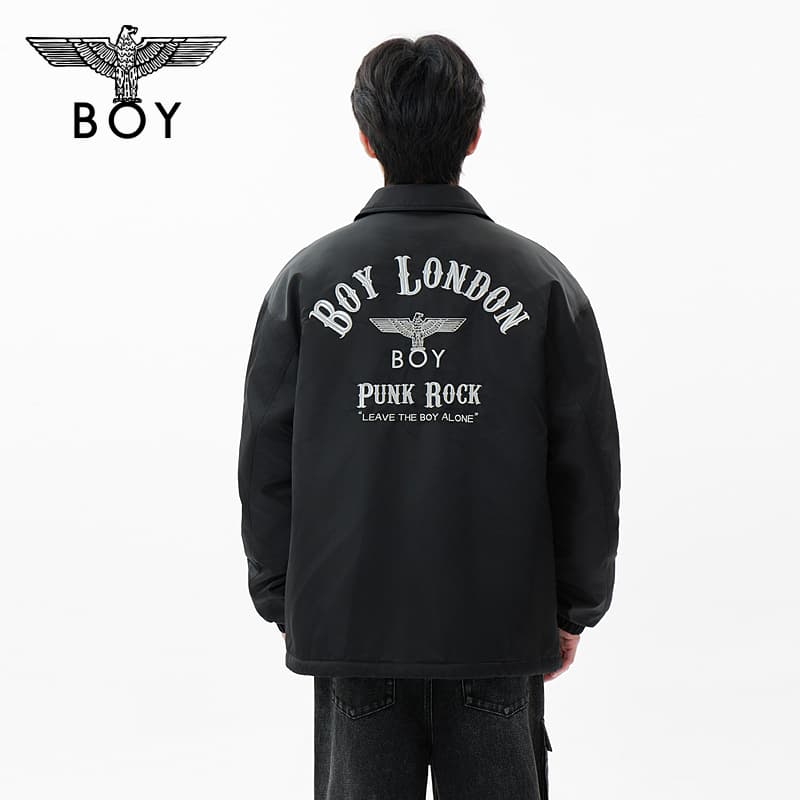 Зимняя куртка пуховик Boy London Черный мужской Куртки на синтепоне - изображение 2