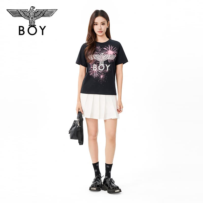 Футболка BOY LONDON Черные Женские T-рубашки - изображение 4
